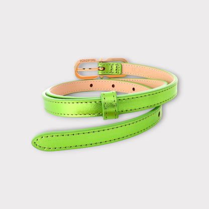 Women's belt - genuine leather - 12 mm - Auriga Fresh Green | COLDFIRE - COLDFIRE