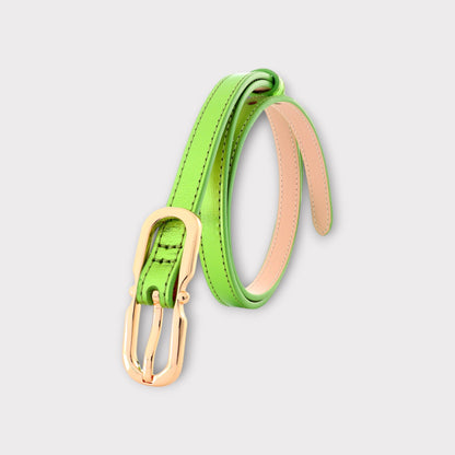 Women's belt - genuine leather - 12 mm - Auriga Fresh Green | COLDFIRE - COLDFIRE