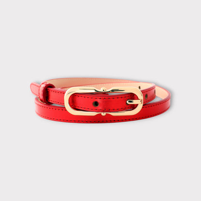 Women's belt - genuine leather - 12 mm - Egeria Red | COLDFIRE - COLDFIRE