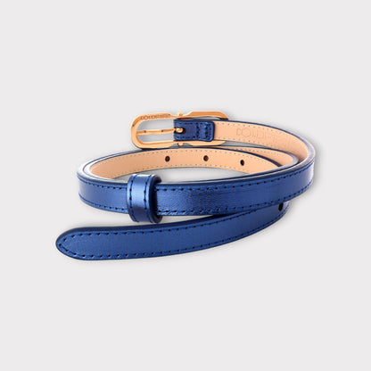 Women's belt - genuine leather - 12 mm - Pictor Midnight Blue | COLDFIRE - COLDFIRE