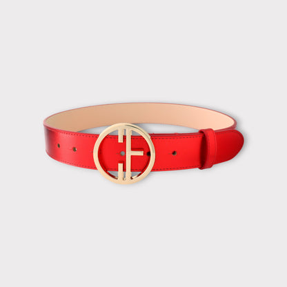 Women's belt - genuine leather - 35 mm - Egeria Red | COLDFIRE - COLDFIRE