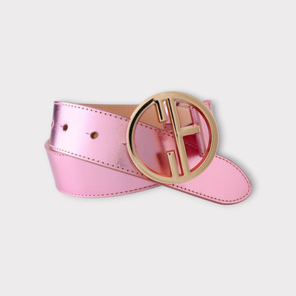 Women's belt - genuine leather - 35 mm - Malin Pale Pink | COLDFIRE - COLDFIRE