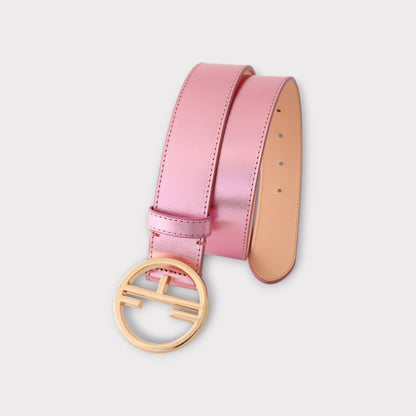 Women's belt - genuine leather - 35 mm - Malin Pale Pink | COLDFIRE - COLDFIRE