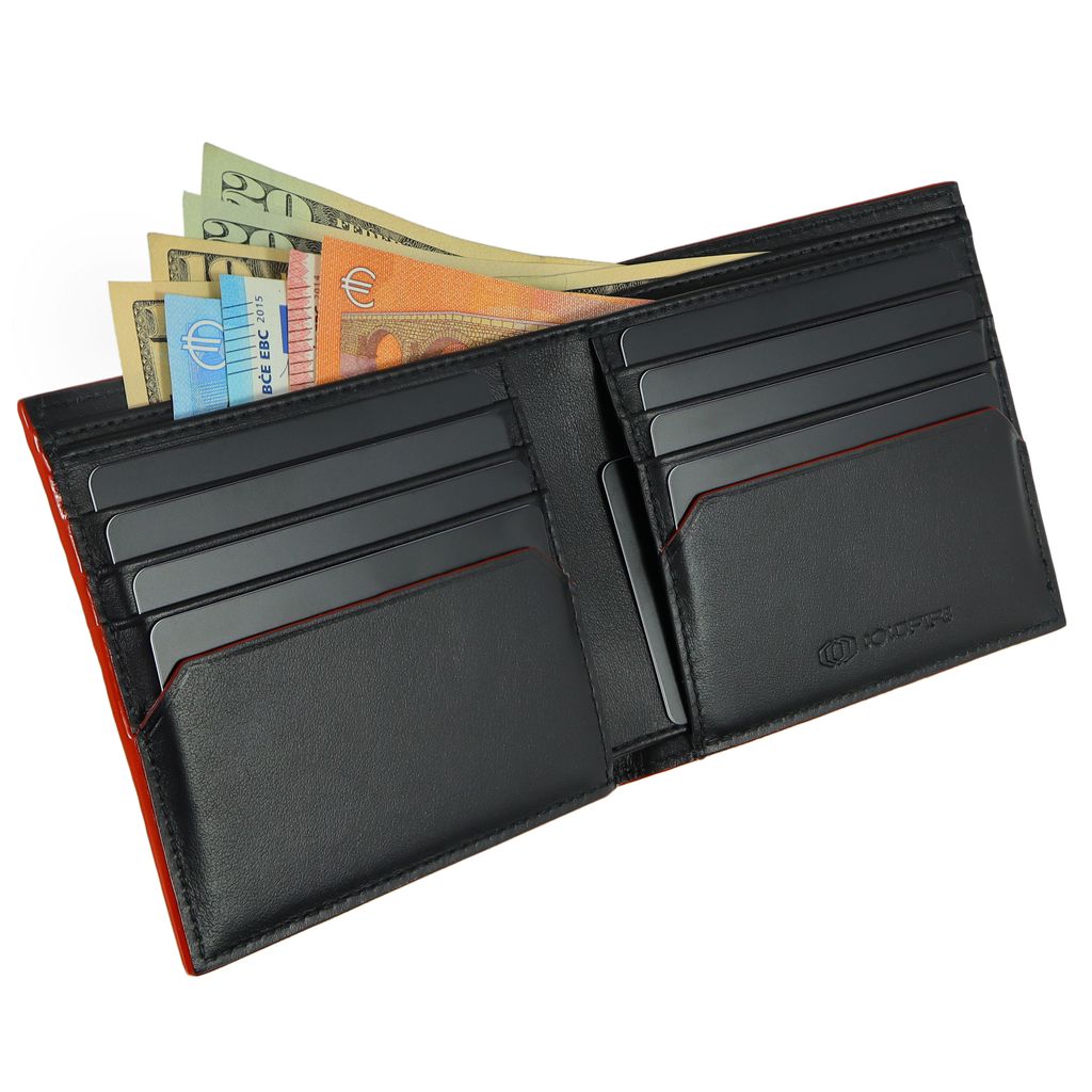 Schlangenauge - Slim Bifold-Geldbörse 8cc - rot