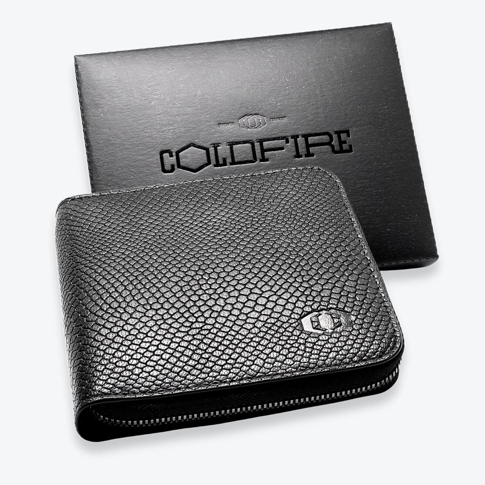 SNAKE EYE - Zip Around Bifold Wallet with Coin Pocket - COLDFIRE